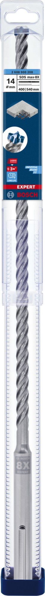 Broca para martillo EXPERT SDS max-8X de 14 x 400 x 540 mm