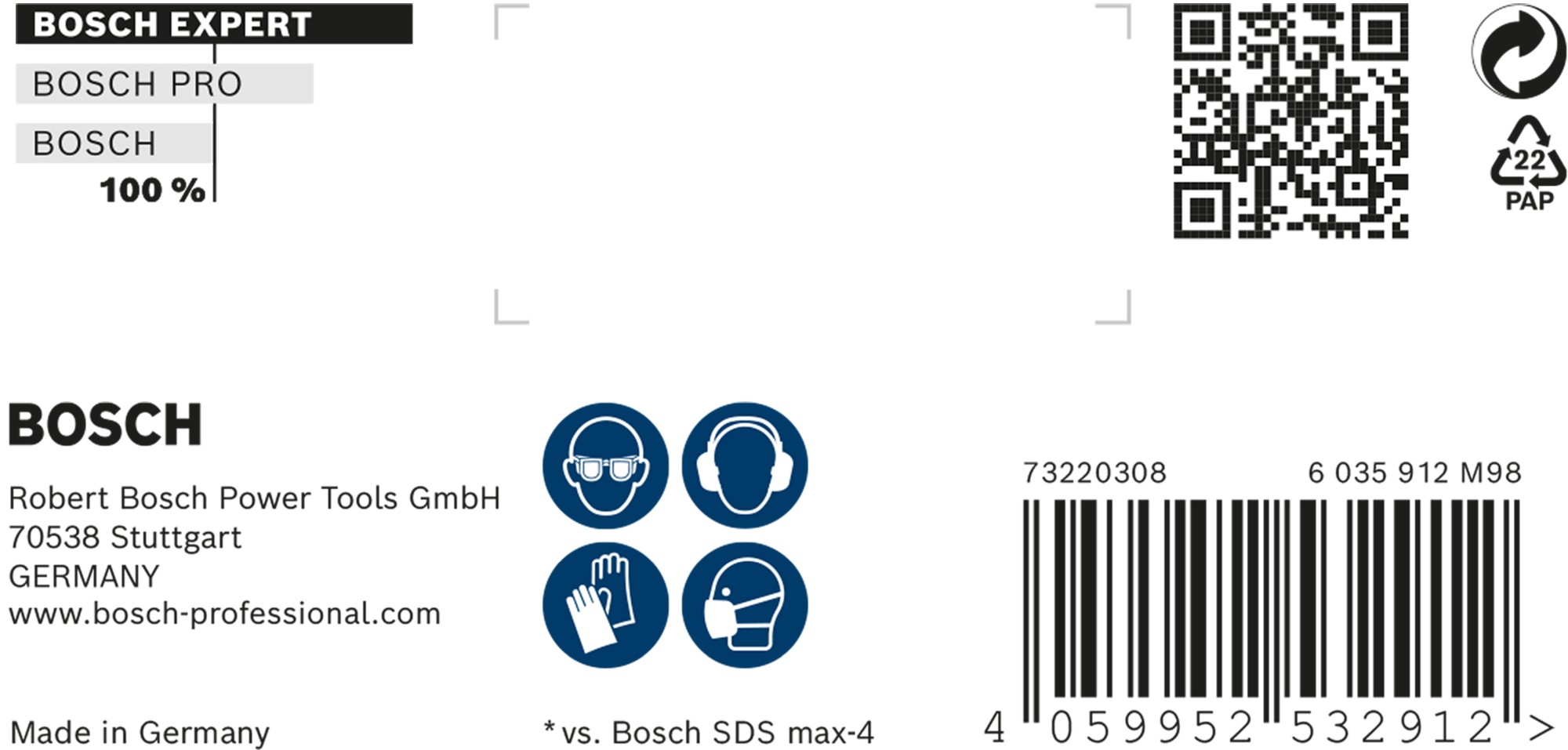 Broca para martillo EXPERT SDS max-8X de 16 x 800 x 940 mm