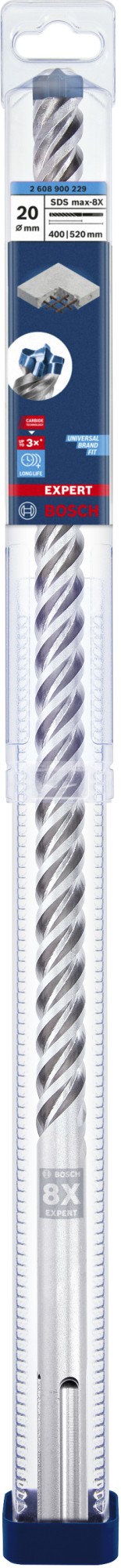 Broca para martillo EXPERT SDS max-8X de 20 x 400 x 520 mm