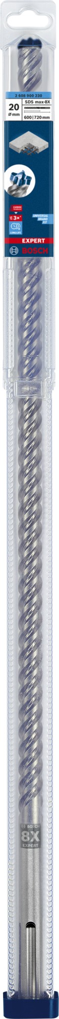 Broca para martillo EXPERT SDS max-8X de 20 x 600 x 720 mm