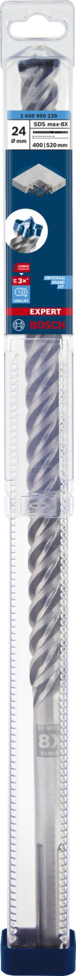Broca para martillo EXPERT SDS max-8X de 24 x 400 x 520 mm