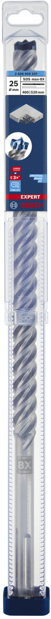 Broca para martillo EXPERT SDS max-8X de 25 x 400 x 520 mm