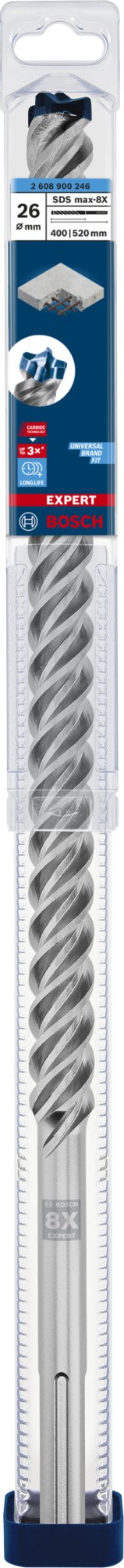 Broca para martillo EXPERT SDS max-8X de 26 x 400 x 520 mm