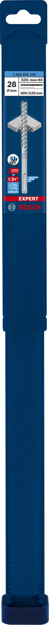 Broca para martillo EXPERT SDS max-8X de 28 x 400 x 520 mm