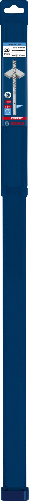Broca para martillo EXPERT SDS max-8X de 28 x 600 x 720 mm