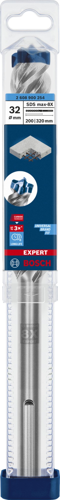 Broca para martillo EXPERT SDS max-8X de 32 x 200 x 320 mm