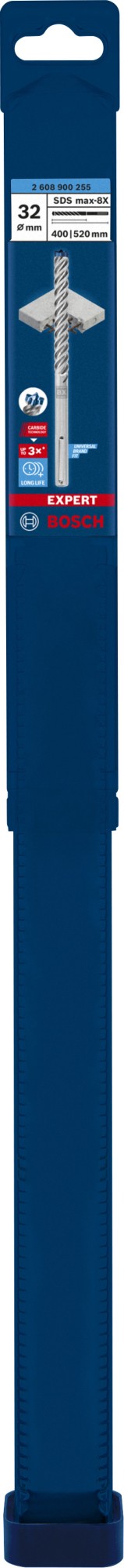 Broca para martillo EXPERT SDS max-8X de 32 x 400 x 520 mm