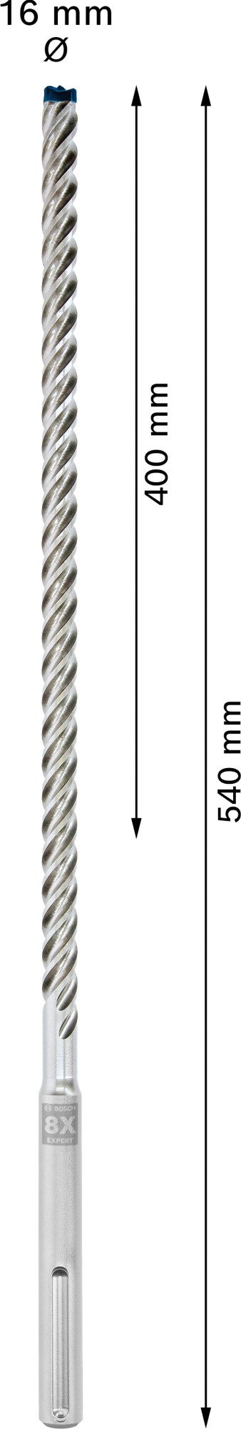 5 brocas para martillo EXPERT SDS max-8X de 16 x 400 x 540 mm