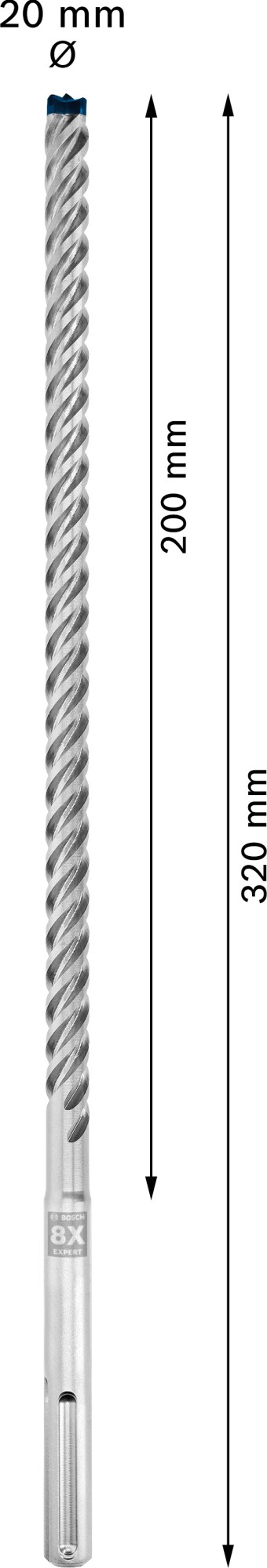 5 brocas para martillo EXPERT SDS max-8X de 18 x 400 x 540 mm