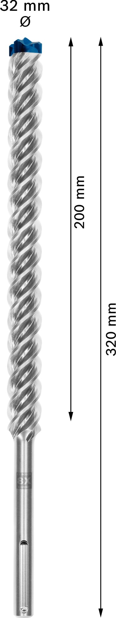 5 brocas para martillo EXPERT SDS max-8X de 32 x 400 x 520 mm