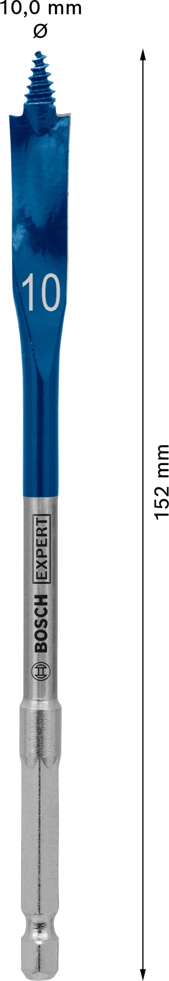 Broca fresadora plana EXPERT Self Cut Speed de 10 x 152 mm