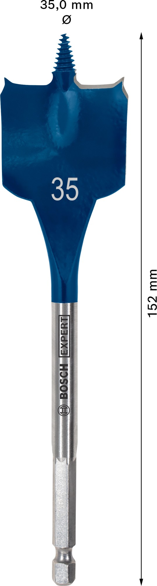 Broca fresadora plana EXPERT Self Cut Speed de 35 x 152 mm