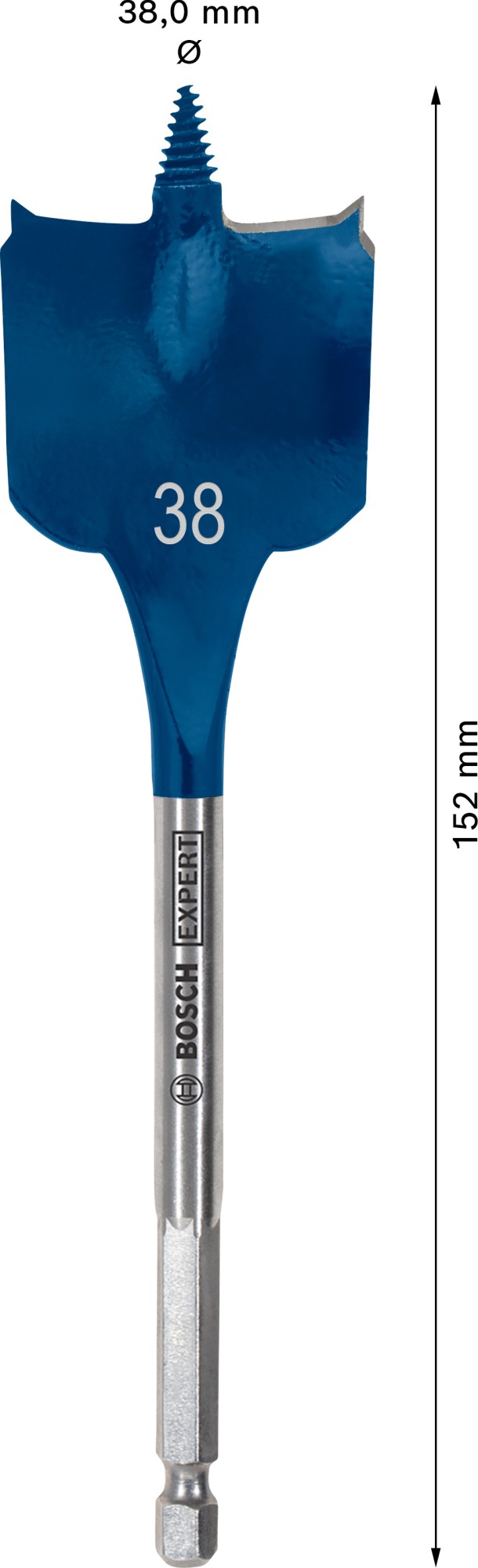 Broca fresadora plana EXPERT Self Cut Speed de 38 x 152 mm