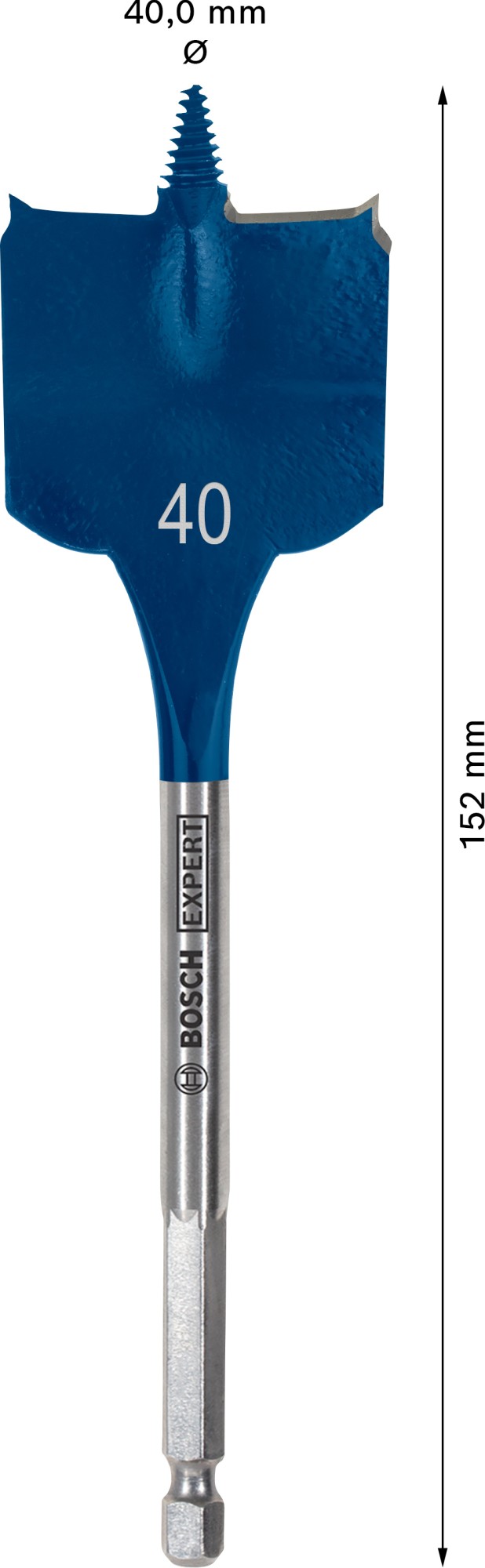 Broca fresadora plana EXPERT Self Cut Speed de 40 x 152 mm