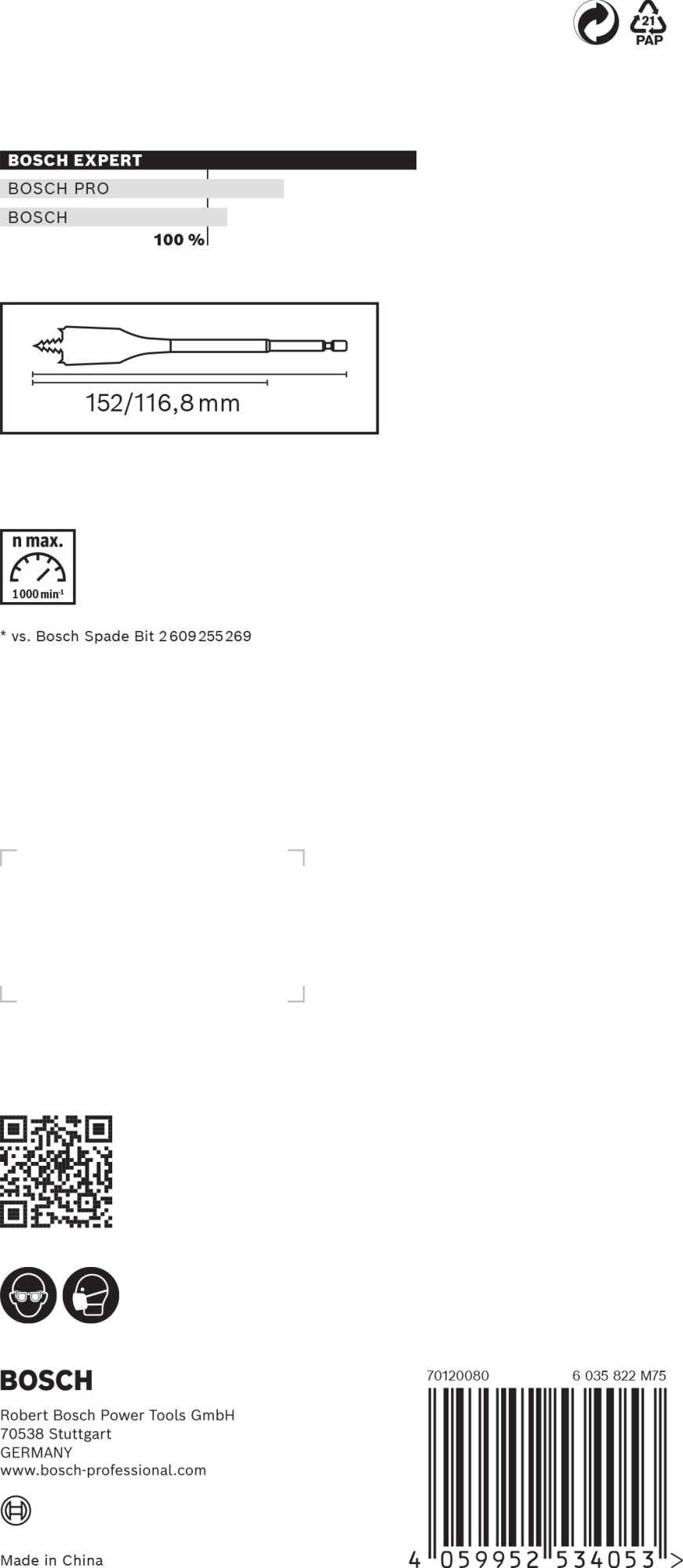 Set de brocas fresadoras planas EXPERT Self Cut Speed de 20/22/25 mm, 3 unidades