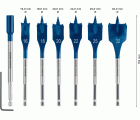 Set de brocas fresadoras planas EXPERT Self Cut Speed de 16/18/20/22/25/32 mm, 7 unidades