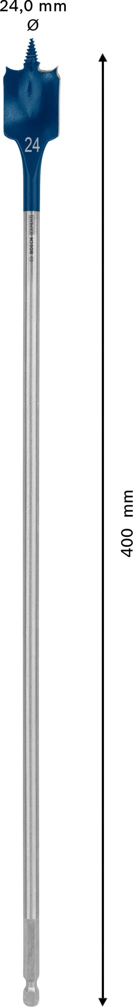 Broca fresadora plana EXPERT Self Cut Speed de 24 x 400 mm