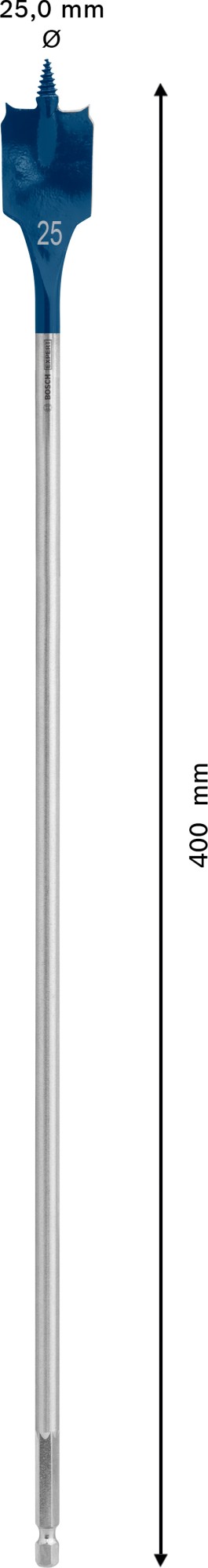 Broca fresadora plana EXPERT Self Cut Speed de 25 x 400 mm