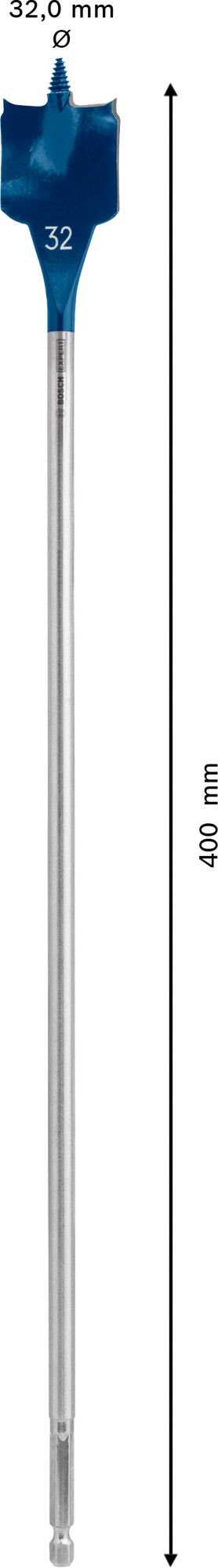 Broca fresadora plana EXPERT Self Cut Speed de 32 x 400 mm