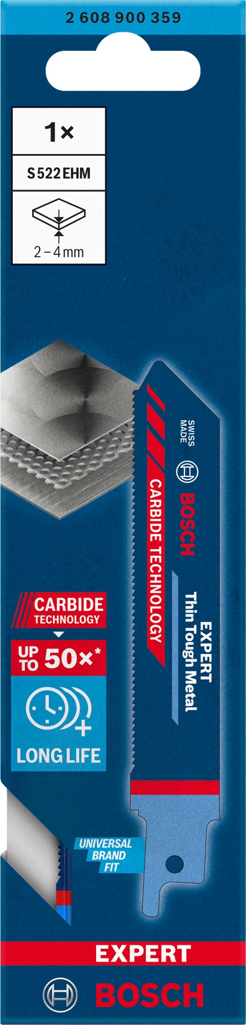 Hoja de sierra sable EXPERT 'Thin Tough Metal' S 522 EHM, 1 unidad