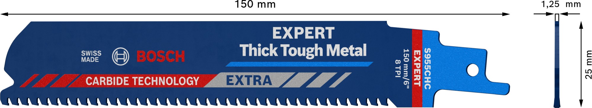 Hoja de sierra sable EXPERT 'Thick Tough Metal' S 955 CHC, 1 unidad