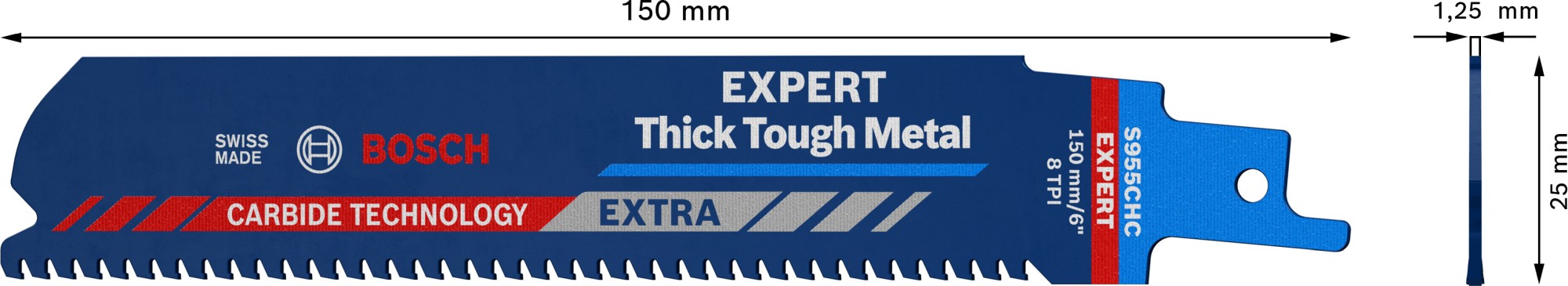 Hoja de sierra sable EXPERT 'Thick Tough Metal' S 955 CHC, 10 unidades