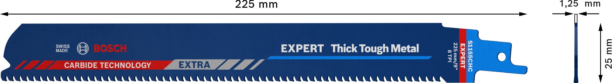 Hoja de sierra sable EXPERT Thick Tough Metal S1155CHC, 1 uds.