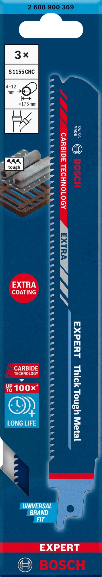 Hoja de sierra sable EXPERT Thick Tough Metal S1155CHC, 3 uds.