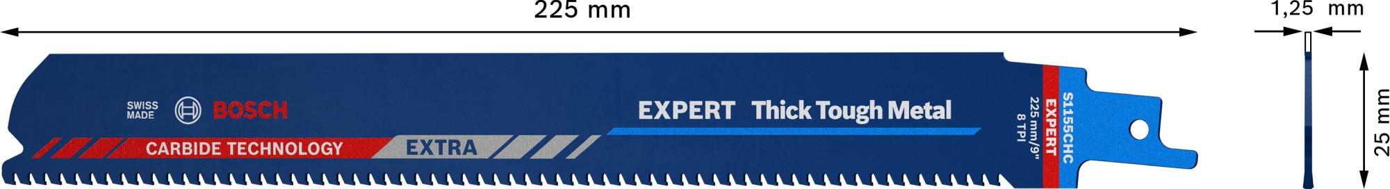 Hoja de sierra sable EXPERT Thick Tough Metal S1155CHC, 10 uds.