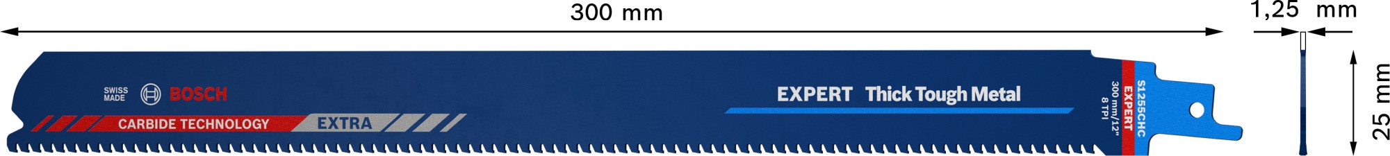 Hoja de sierra sable EXPERT 'Thick Tough Metal' S 1255 CHC, 10 unidades