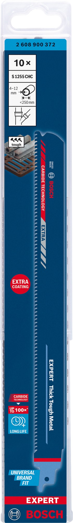 Hoja de sierra sable EXPERT 'Thick Tough Metal' S 1255 CHC, 10 unidades