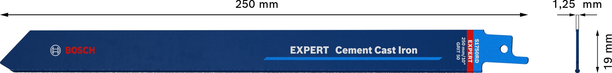 Hoja de sierra sable EXPERT ‘Cement Cast Iron’ S 1750 RD, 1 unidad