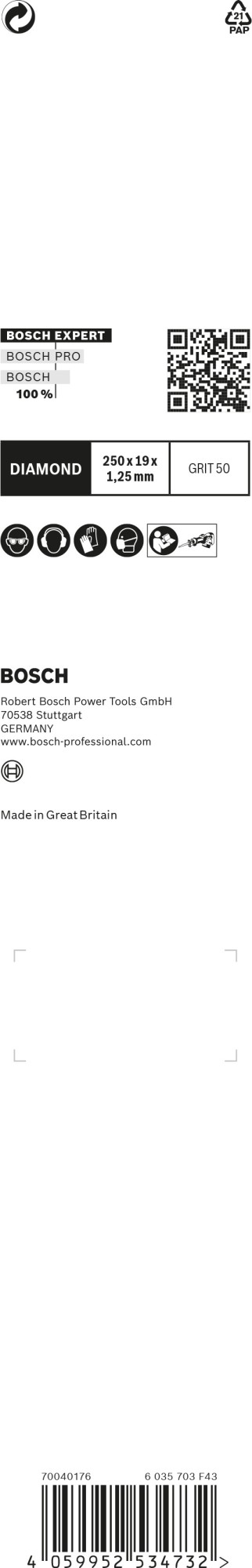 Hoja de sierra sable EXPERT ‘Cement Cast Iron’ S 1750 RD, 1 unidad