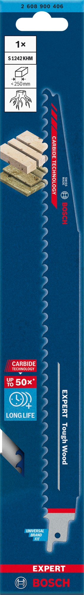 Hoja de sierra sable EXPERT 'Tough Wood' S 1242 KHM, 1 unidad