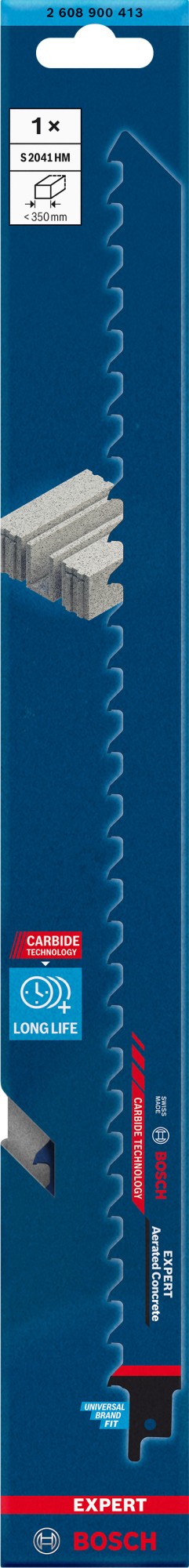 Hoja de sierra sable EXPERT ‘Aerated Concrete’ S 2041 HM, 1 unidad