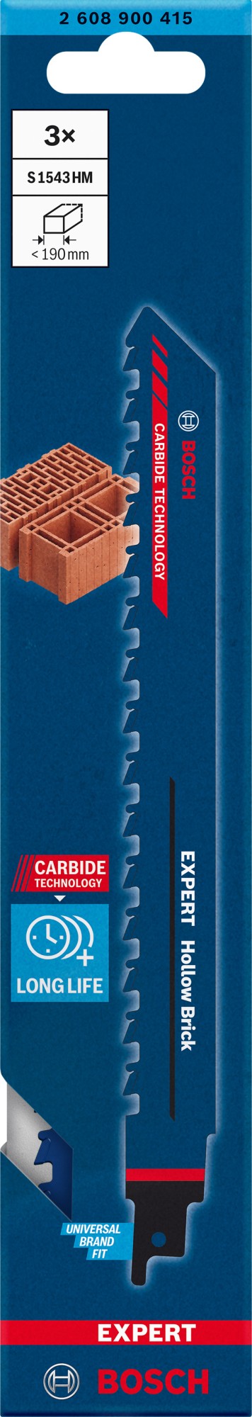 Hoja de sierra sable EXPERT 'Hollow Brick' S 1543 HM, 3 unidades