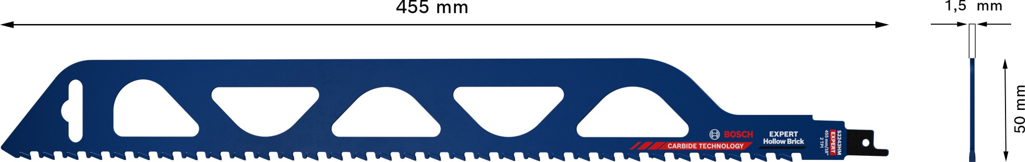 Hoja de sierra sable EXPERT 'Hollow Brick' S 2243 HM, 1 unidad