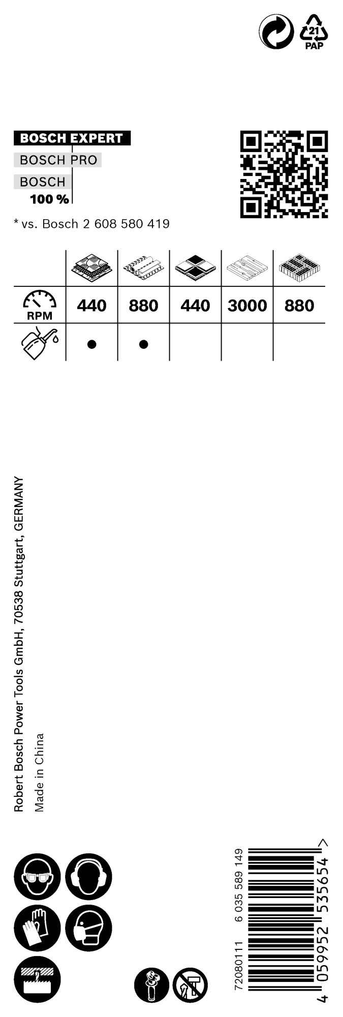 Sierra de corona EXPERT Tough Material de 20 x 60 mm