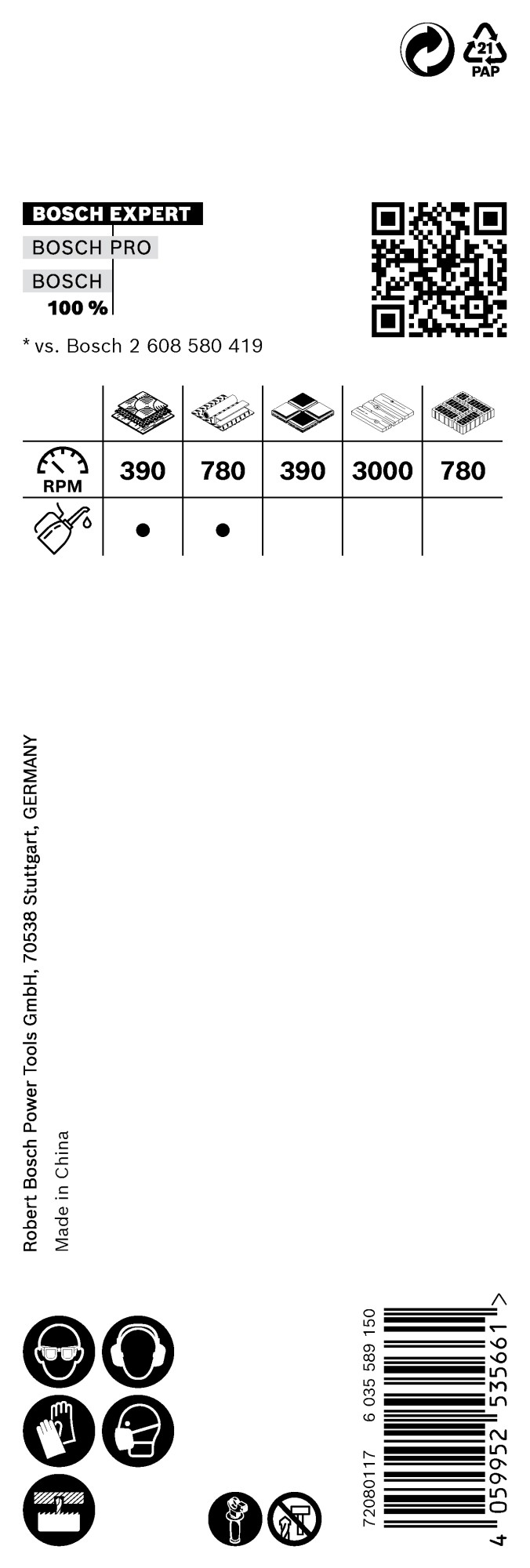 Sierra de corona EXPERT Tough Material de 22 x 60 mm
