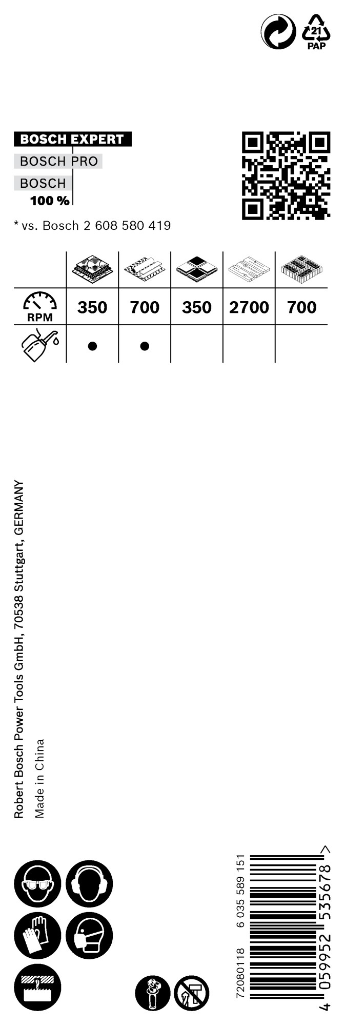 Sierra de corona EXPERT Tough Material de 25 x 60 mm