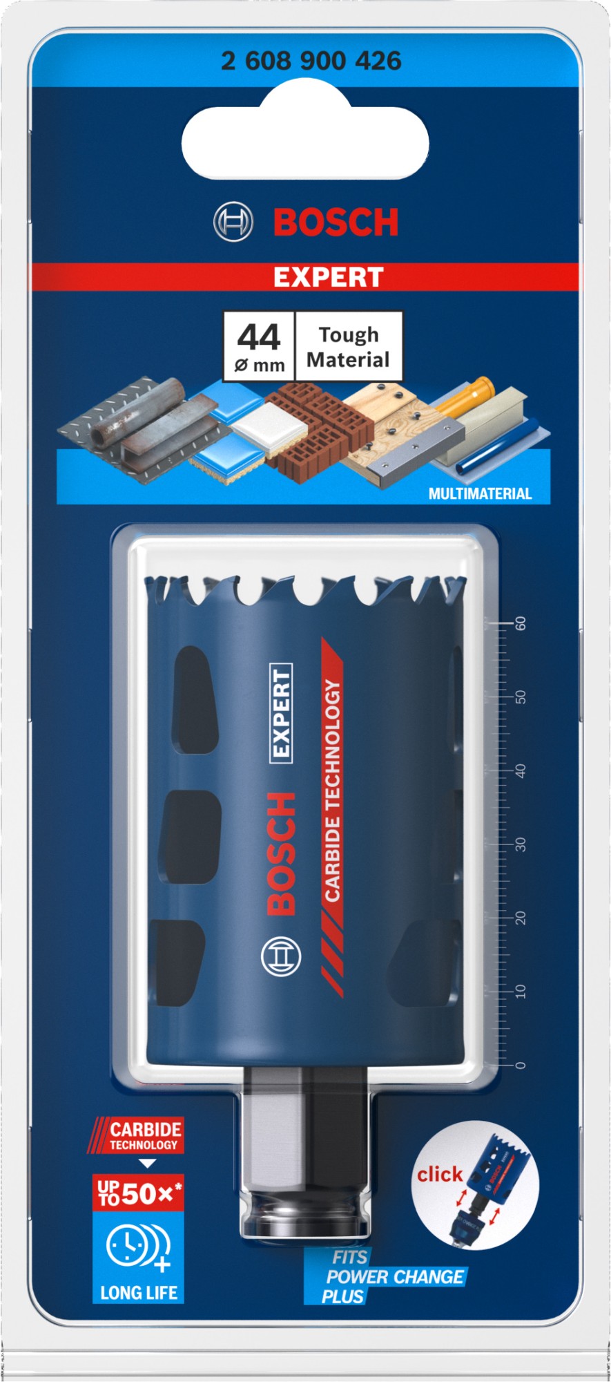 Sierra de corona EXPERT Tough Material de 44 x 60 mm