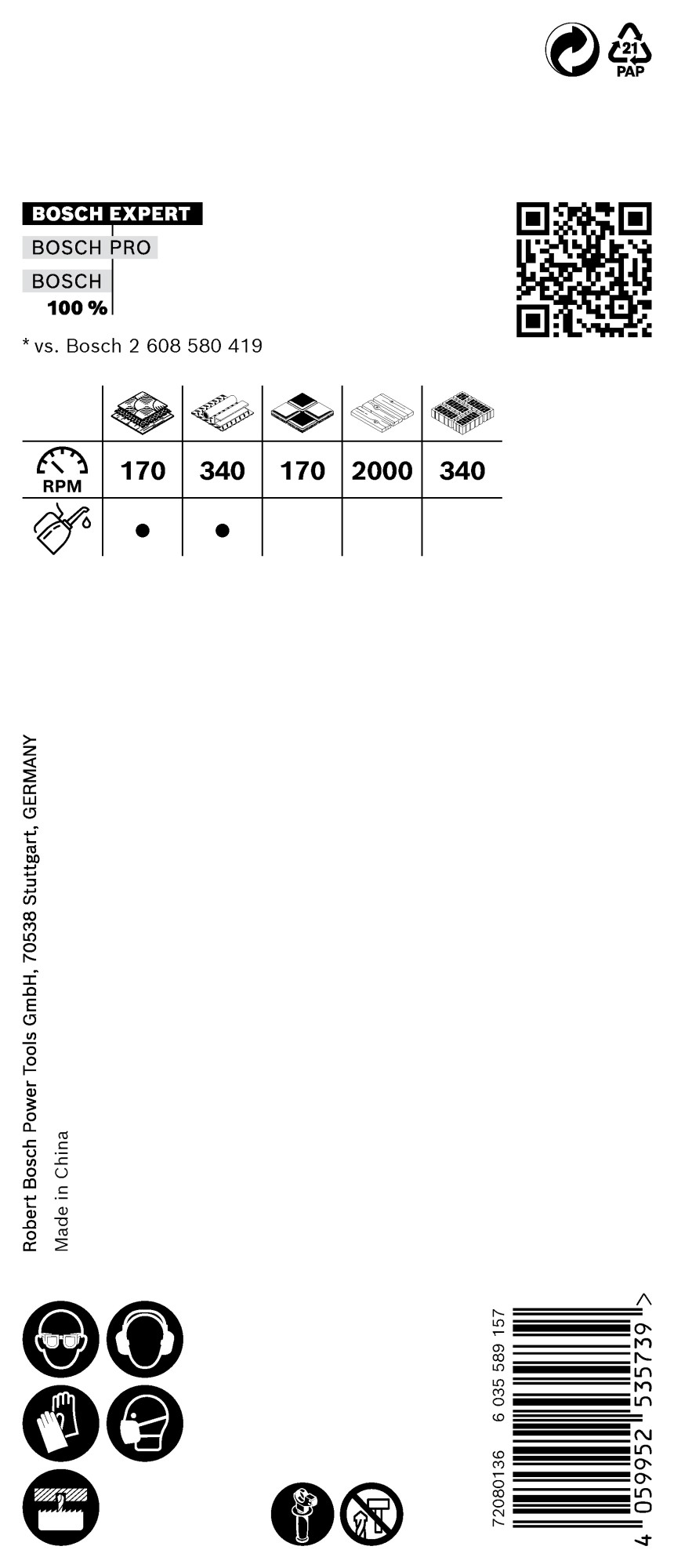 Sierra de corona EXPERT Tough Material de 51 x 60 mm