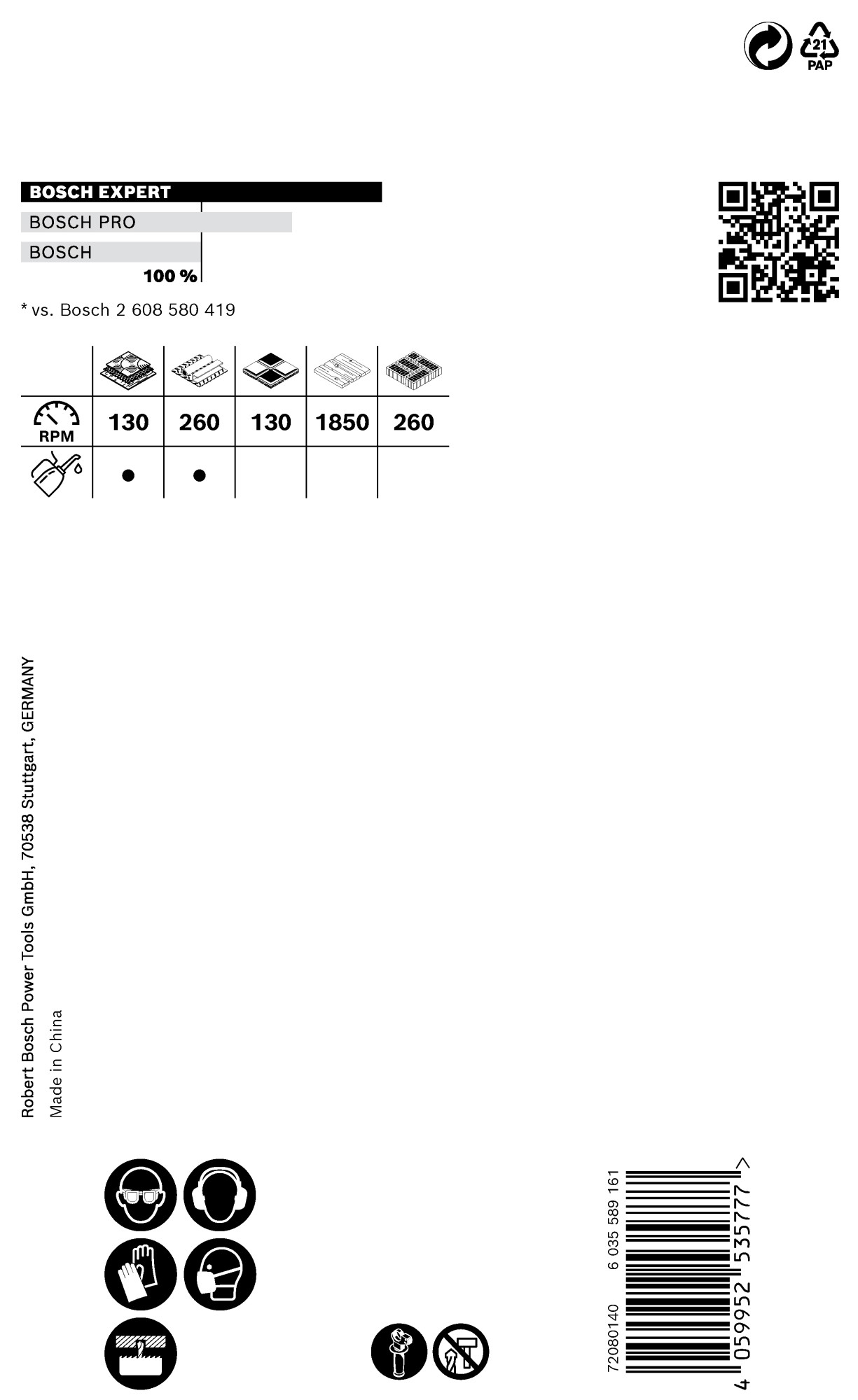 Sierra de corona EXPERT Tough Material de 65 x 60 mm