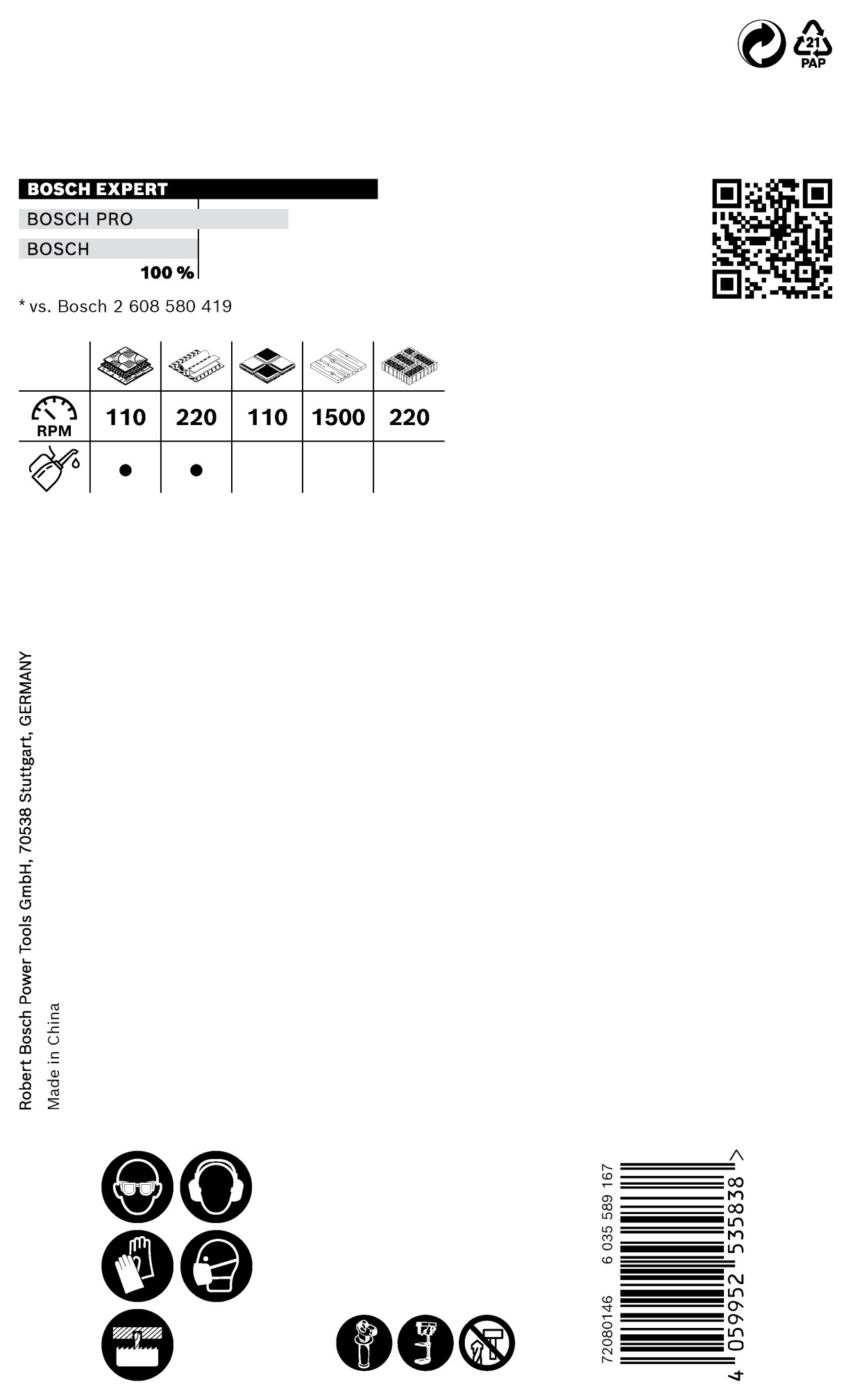 Sierra de corona EXPERT Tough Material de 80 x 60 mm