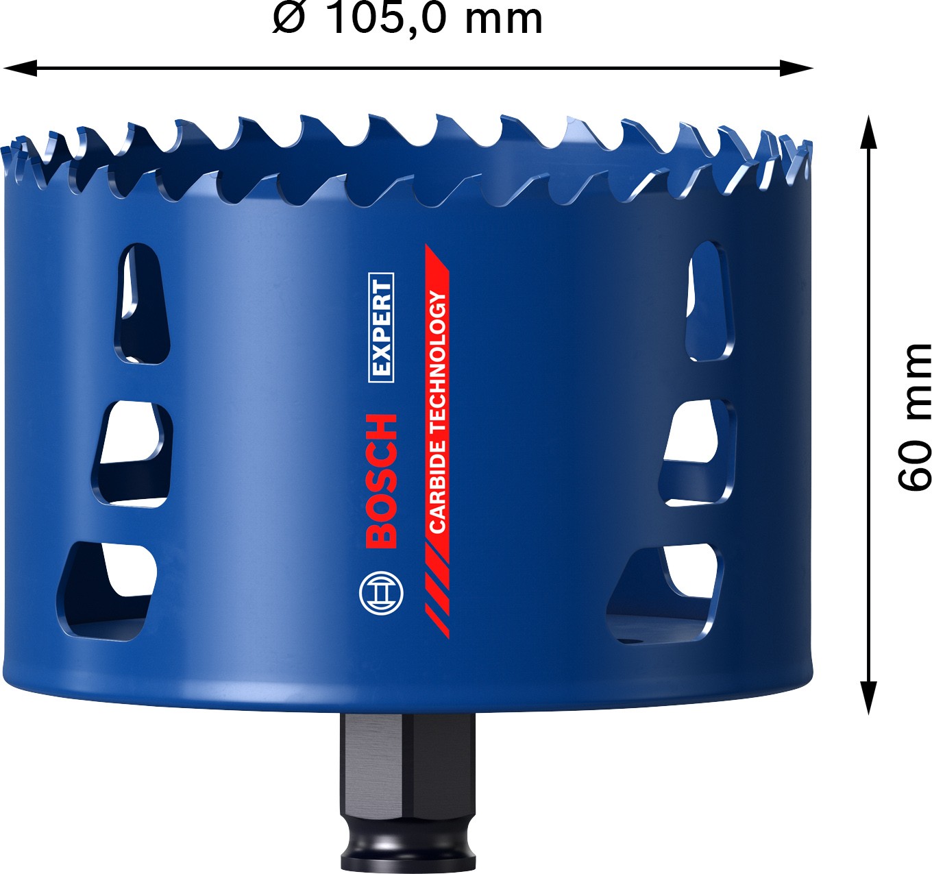 Sierra de corona EXPERT Tough Material de 105 x 60 mm