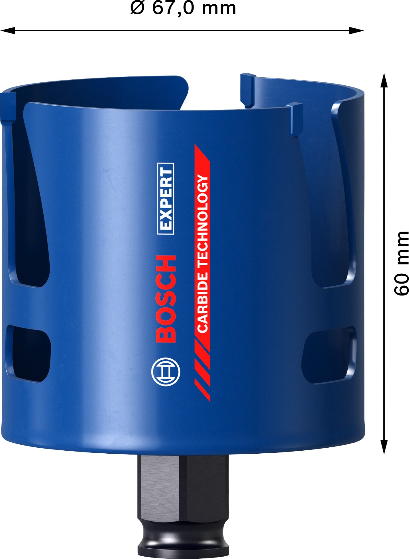 Sierra de corona EXPERT Construction Material de 67 x 60 mm