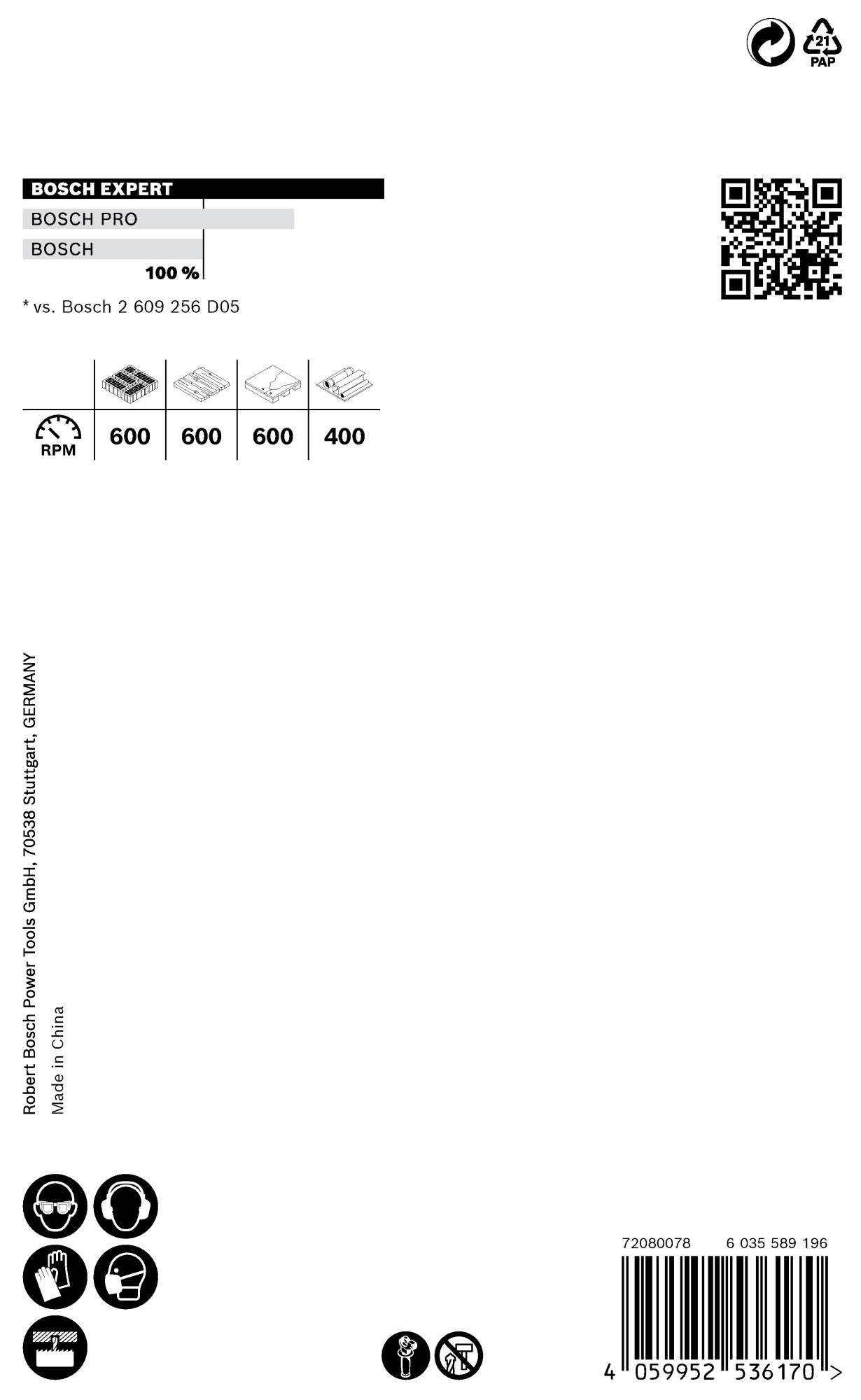 Sierra de corona EXPERT Construction Material de 70 x 60 mm