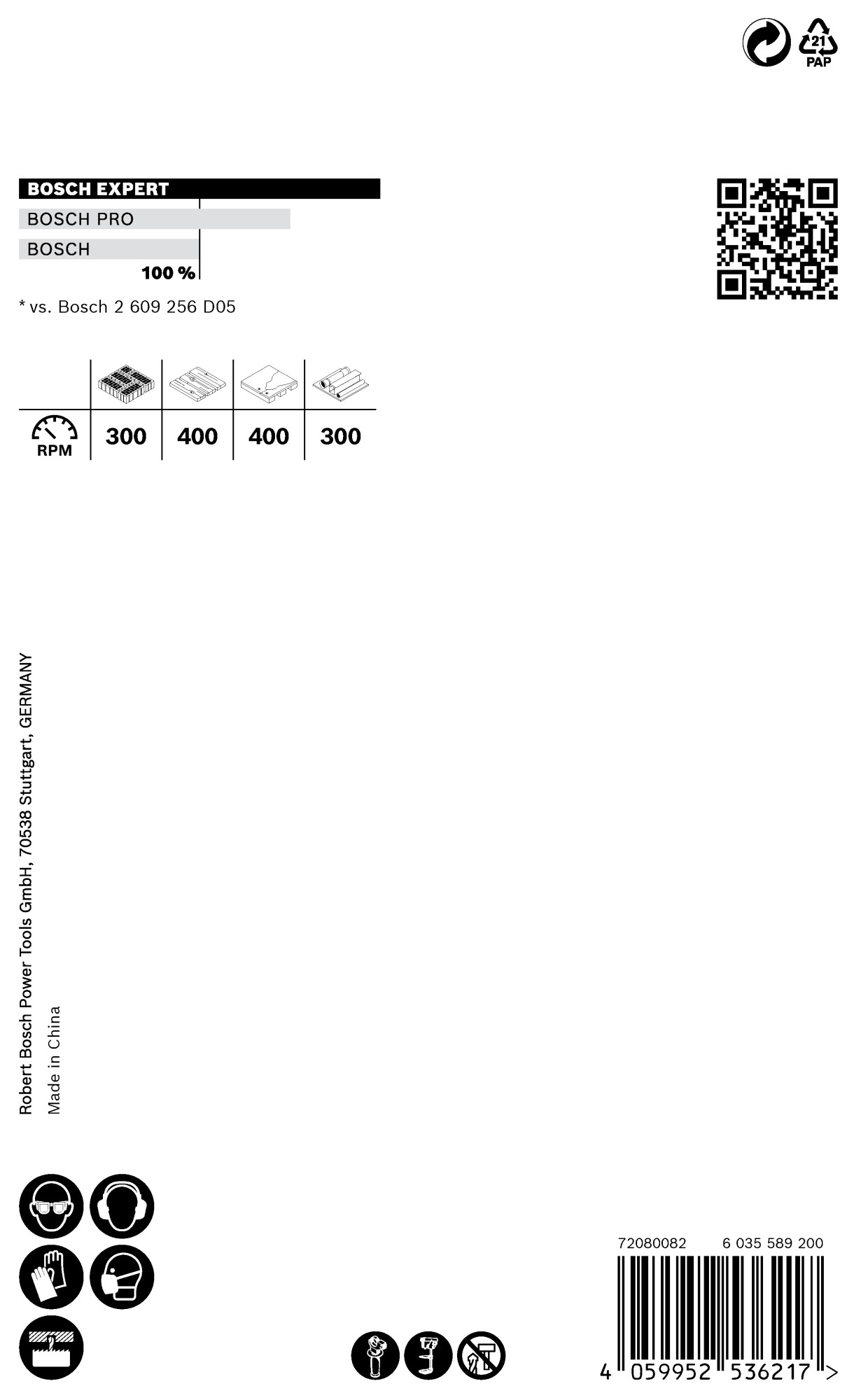 Sierra de corona EXPERT Construction Material de 80 x 60 mm