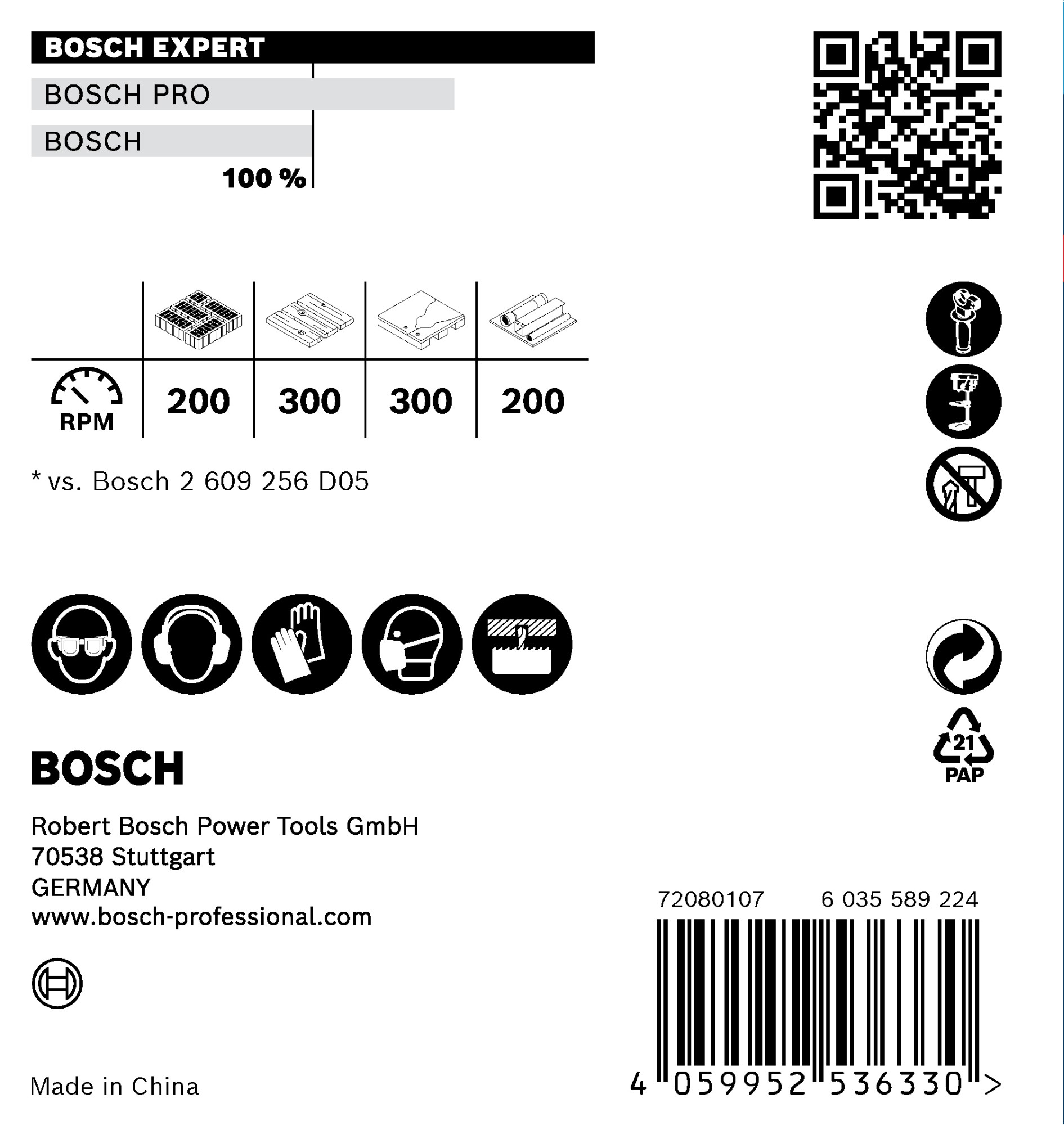 Sierra de corona EXPERT Construction Material de 152 x 60 mm