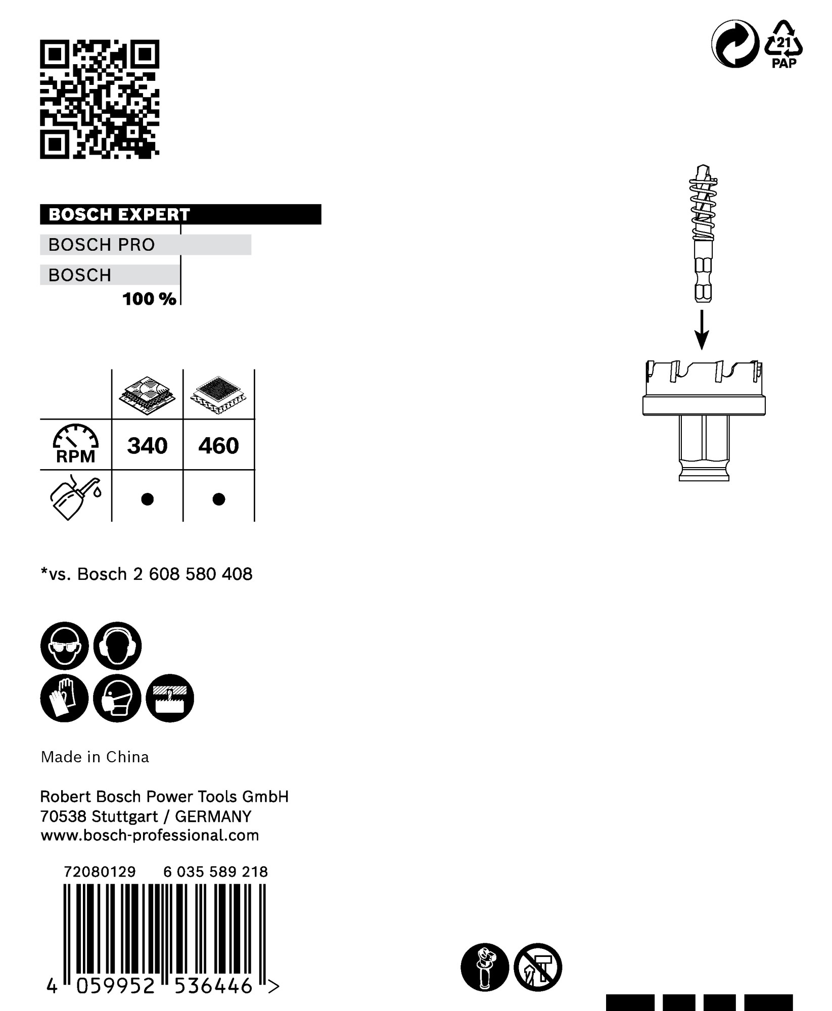 Sierra de corona EXPERT Sheet Metal de 35 x 5 mm